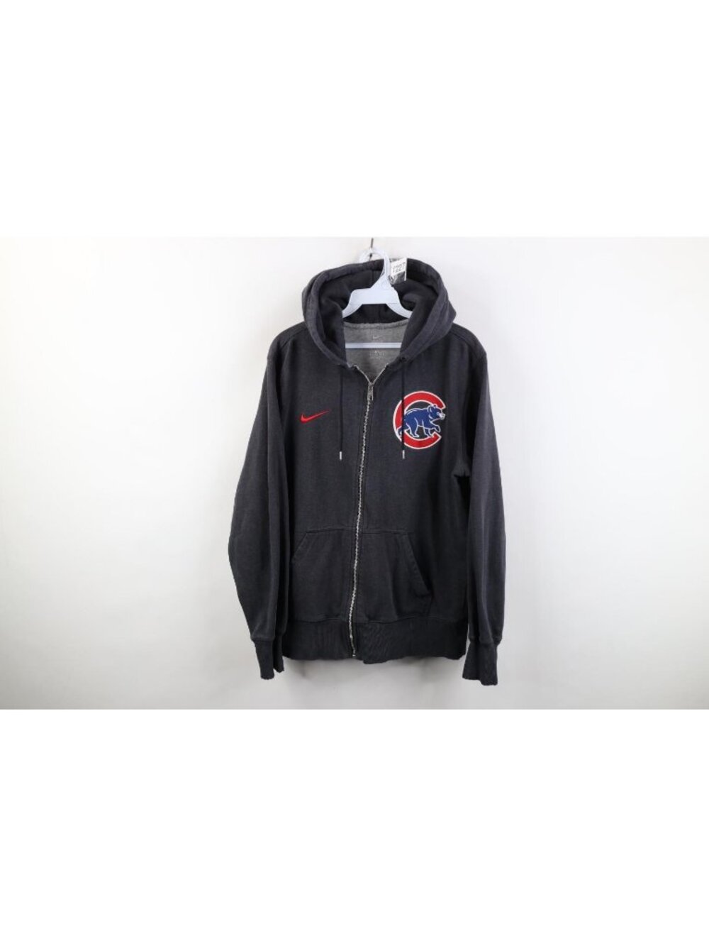 Vtg Nike Mens Medium Travis Scott Mini Swoosh Chicago Cubs Baseball Zip Hoodie